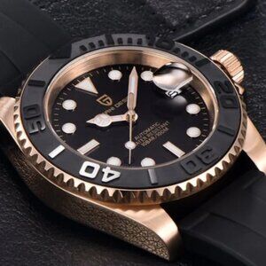 Men's Designer Rose Gold Watch New Old Stock W/ Bonus Strap